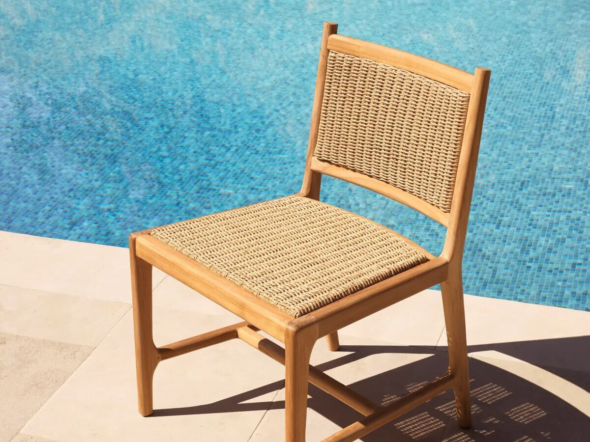 Стул для сада из тикового дерева без подлокотников Eichholtz Pivetti ARCH-00152205 - Вид №6