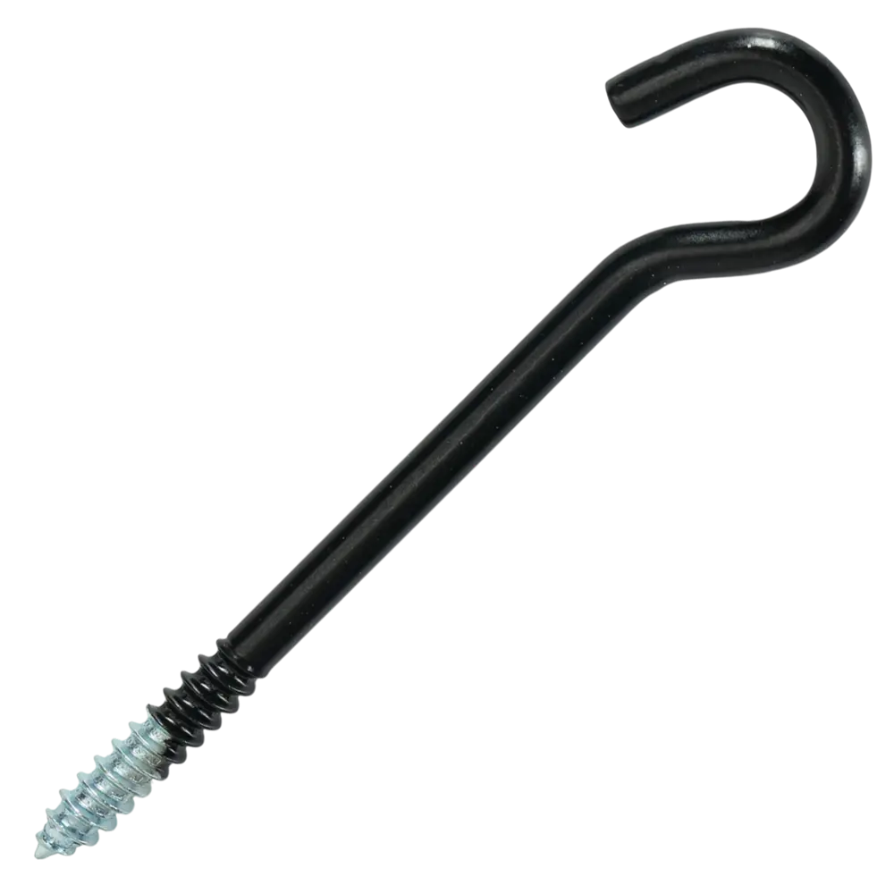 Шуруп-крюк RAL9005 8x100 мм сталь 2 шт. 89417595 STLM-2194353 Santreyd 