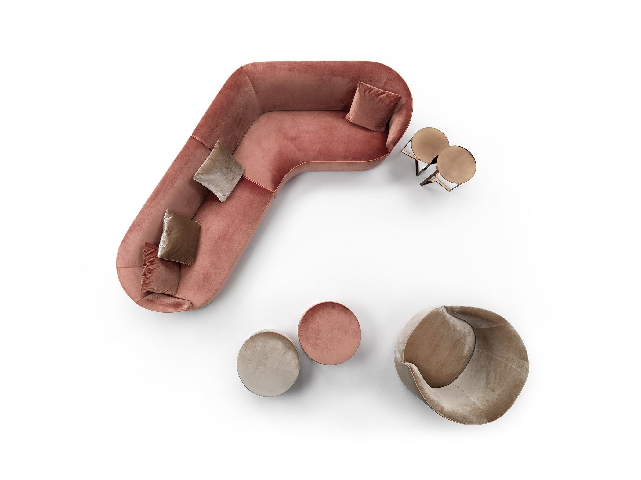 3-местный тканевый диван Marelli ARCH-00098075 - Вид №1