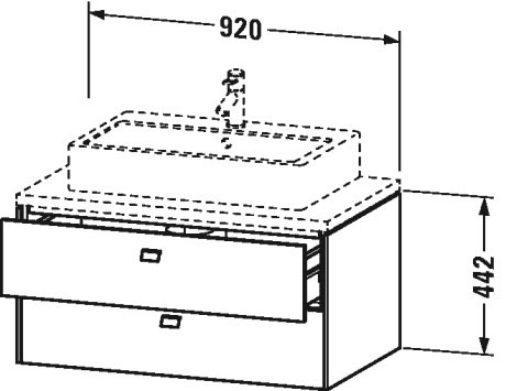 BR511809191 Brioso Тумбочка для консоли Серо-коричневый декор Duravit - Вид №1