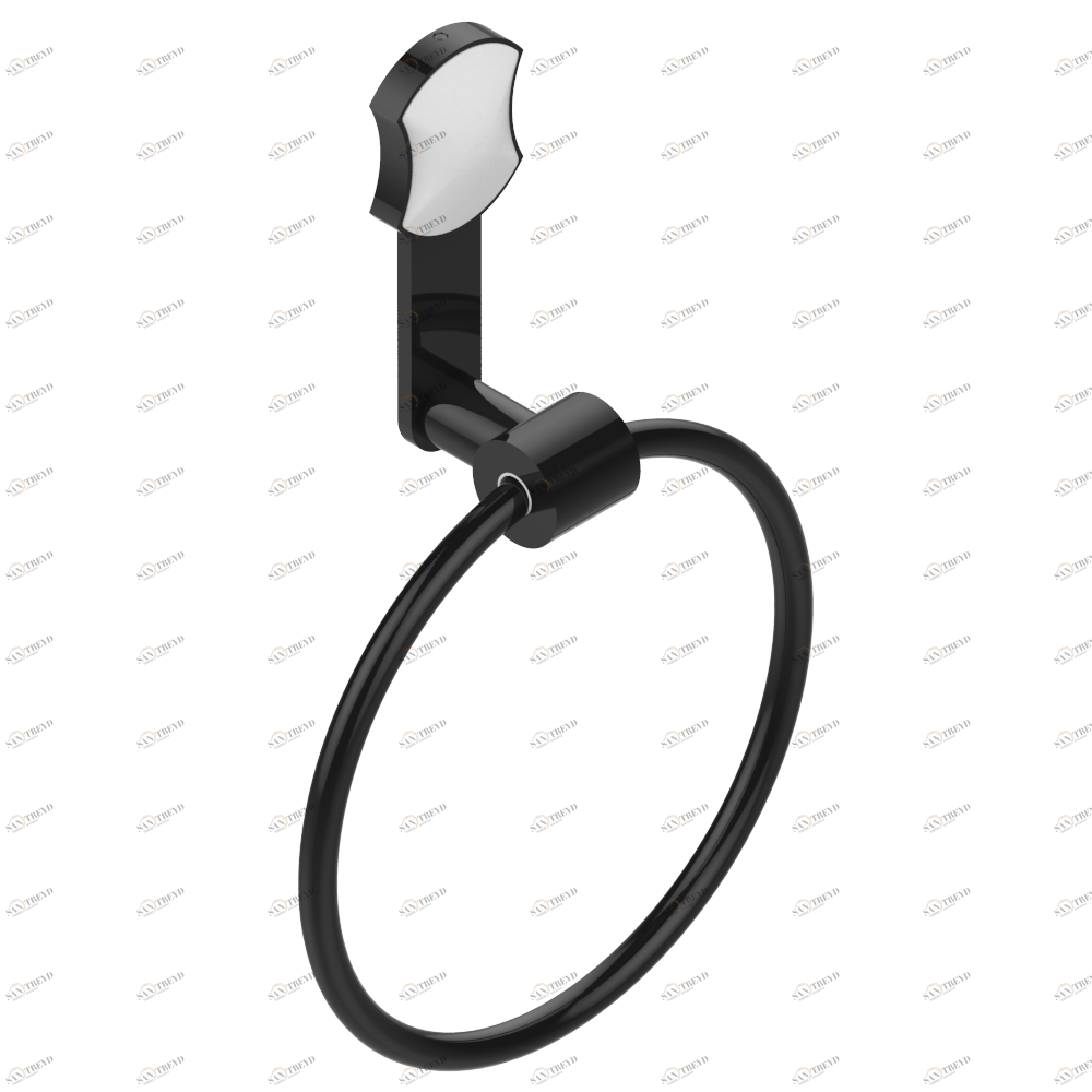 U2D-504N Полотенцедержатель-кольцо-Ø 180 мм одинарное Thg-paris Infini с белым фарфором Покрытие PVD бронза U2D-504N CAT.F