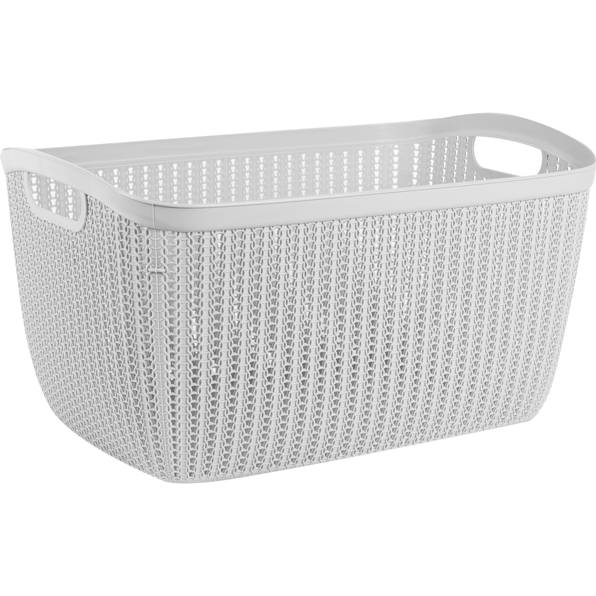 82291333 Корзина для белья 26 л цвет серый ВЯЗАНИЕ Santreyd 