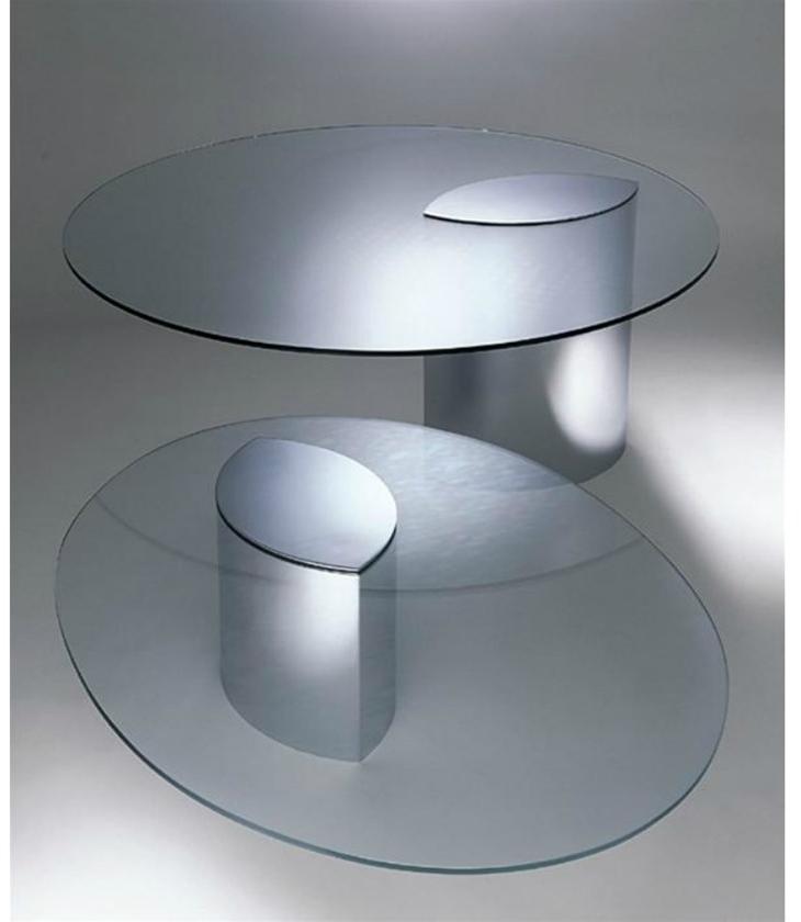 KNOLL Овальный стол из стали и стекла Lunario sun-id-1429365 - Вид №1