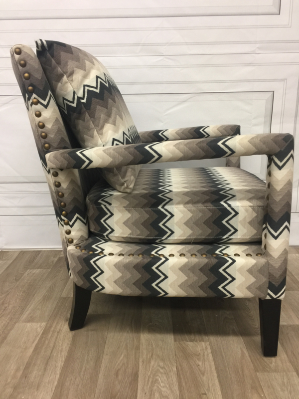 Кресло Gregory от Eichholtz черное с принтом EICHHOLTZ ДИЗАЙНЕРСКИЕ, EICHHOLTZ 062212 Принт;черный;белый  - Вид №9