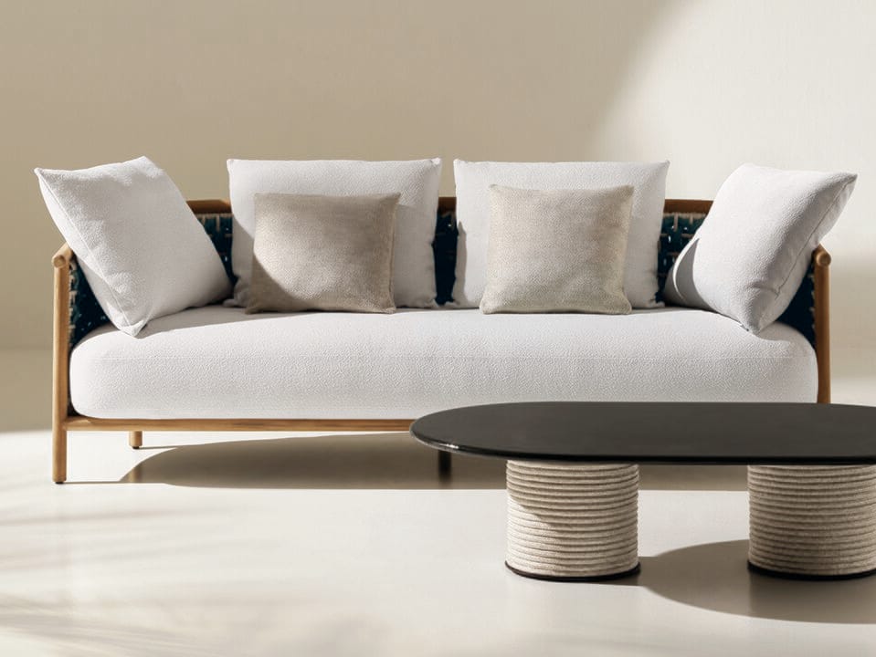 3-местный плетеный ТИК и веревочный садовый диван Ethimo патио ARCH-00108764 - Вид №2