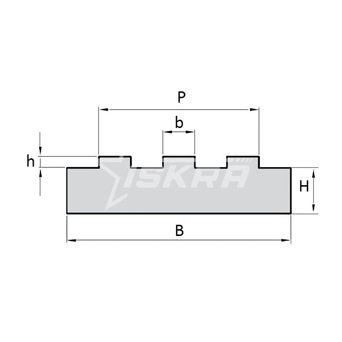 IS4372 Направляющая для цепи 08B-3 тип 3Т H=10 L=2000 ISKRA  - Вид №2