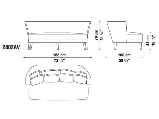 3-местный диван Maxalto ARCH-00029633 - Вид №4