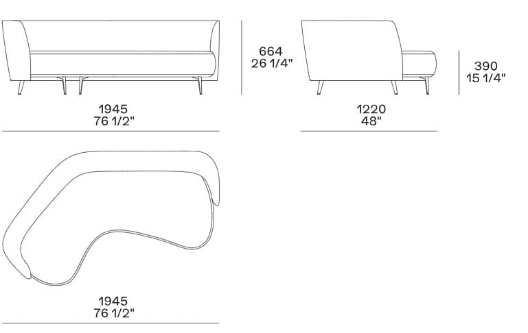 Изогнутый диван из ткани Poliform Sunday ARCH-00129076 - Вид №4