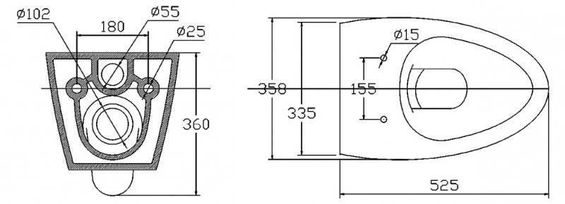 Унитаз подвесной BelBagno ALPHA безободковый Подвесной унитаз настенный Белый BELBAGNO Alpha Китай - Вид №13