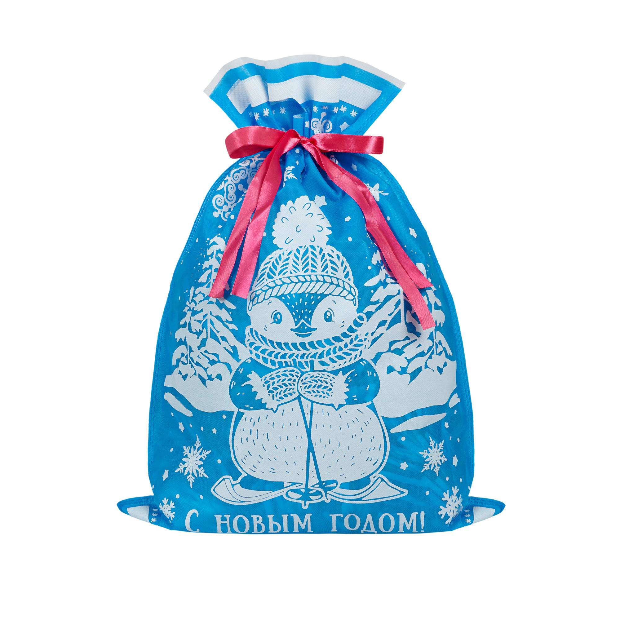 82404198 Мешочек с лентой 40x45 см цвет голубой Santreyd 