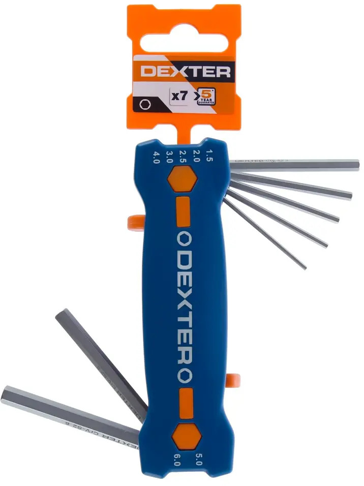 18147318 Набор ключей имбусовых шестигранных Dexter DEX_WRENCH_103 1.5-6 мм, 7 предметов STLM-0009569