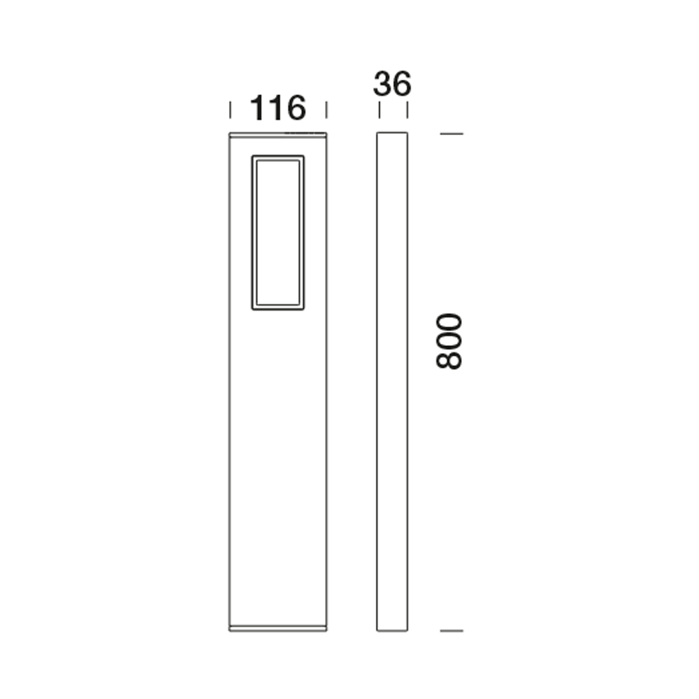 5010661 Мобильный светильник Platek SLIM Paletto  SLIM H. 800 mm - LED 4000K 1 Opening  - Вид №10