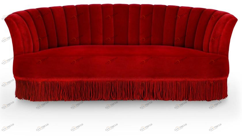 KOKET Изогнутый 3-х местный бархатный диван Sevilliana sun-id-1389665
