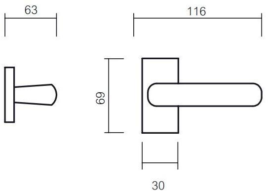 Pasini Ручка из латуни на розетке с замком Creola 1801  - Вид №1