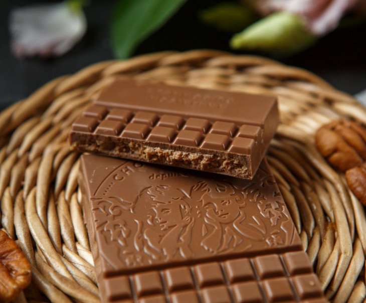 9535 Молочный шоколад 30% с пралине карамель-грецкий орех Вкусляндия  - Вид №1