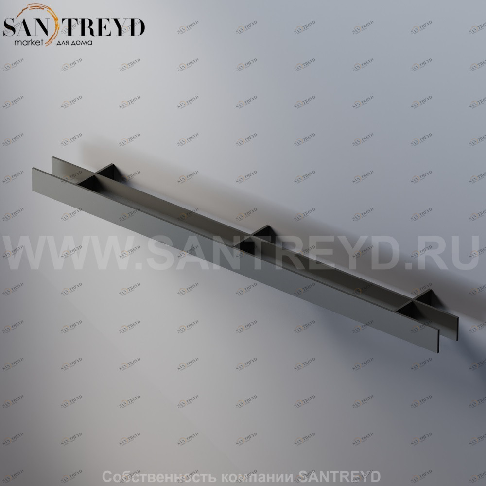 RIGO Опора с 3-мя держателями из черного алюминия ARIGS300N Agape