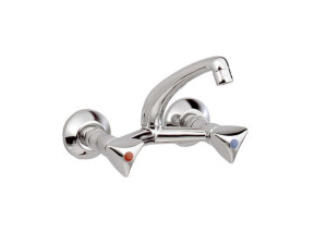 Настенный смеситель для раковины с 2 отверстиями