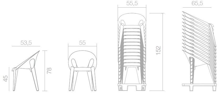 Magis Штабелируемый стул из переработанного полипропилена sun-id-1483111 - Вид №25