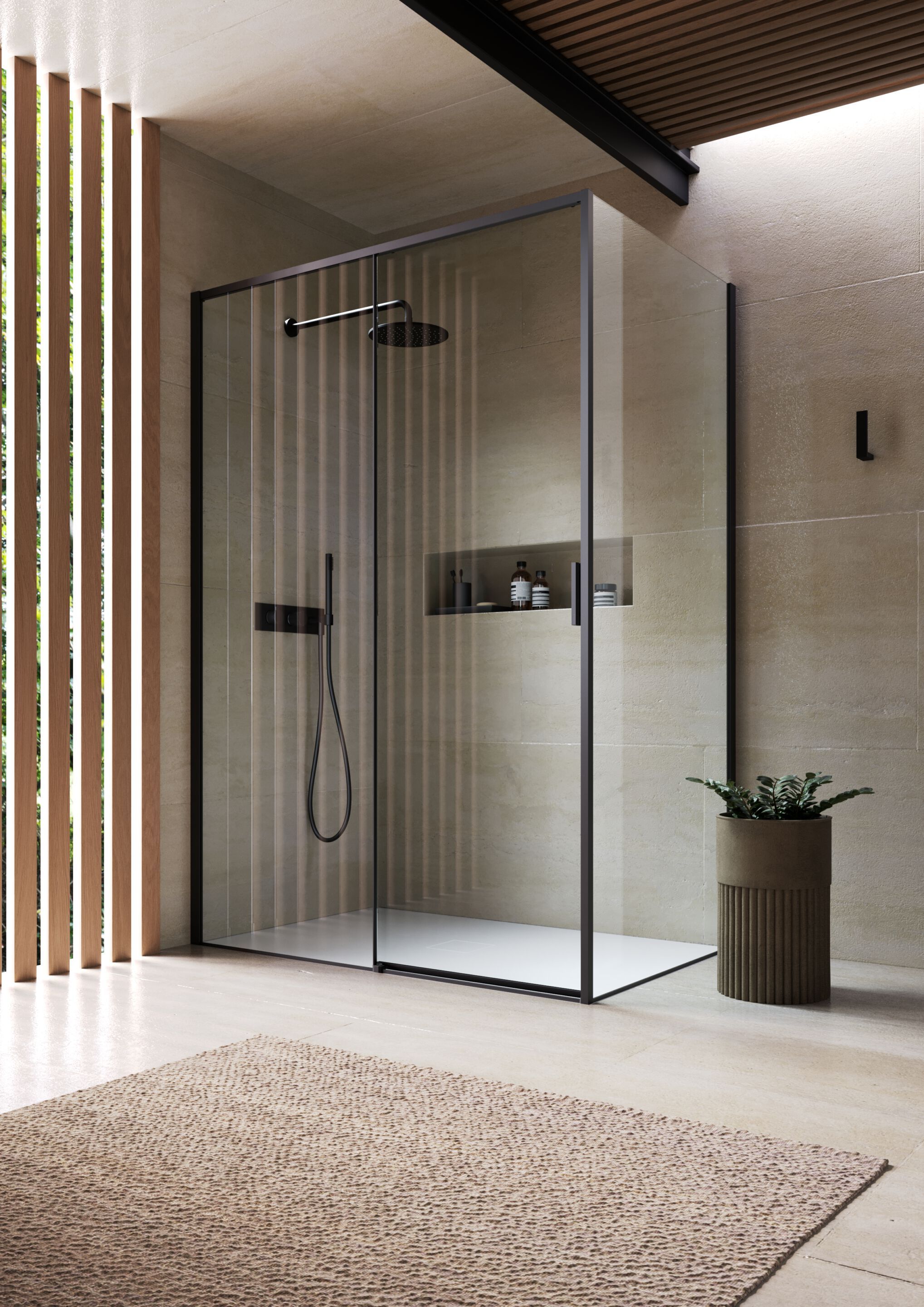 Стеклянная душевая кабина с раздвижной дверью Vismaravetro SERIE 7200 ARCH-00057320 - Вид №1