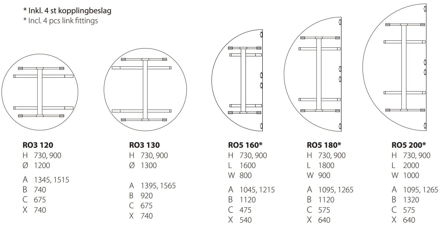 Круглый стол с откидным верхом из шпона Karl Andersson ROLLO ARCH-00070405 - Вид №8