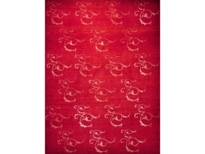 Прямоугольный ковер из шерсти и шелка