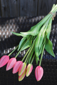 2942 515 a3 Букет из искусственных тюльпанов, 7-кратный, 44 см, real touch, розовый H-andreas