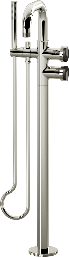 E-11557-R1BOX-L1BNi-PC Смеситель напольный отдельностоящий (внешняя часть) GRAFF MOD+