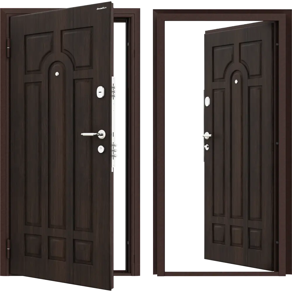 Дверь входная металлическая Премиум 98x205 см левая тик деревянный DOORHAN STLM-2051078 - Вид №1