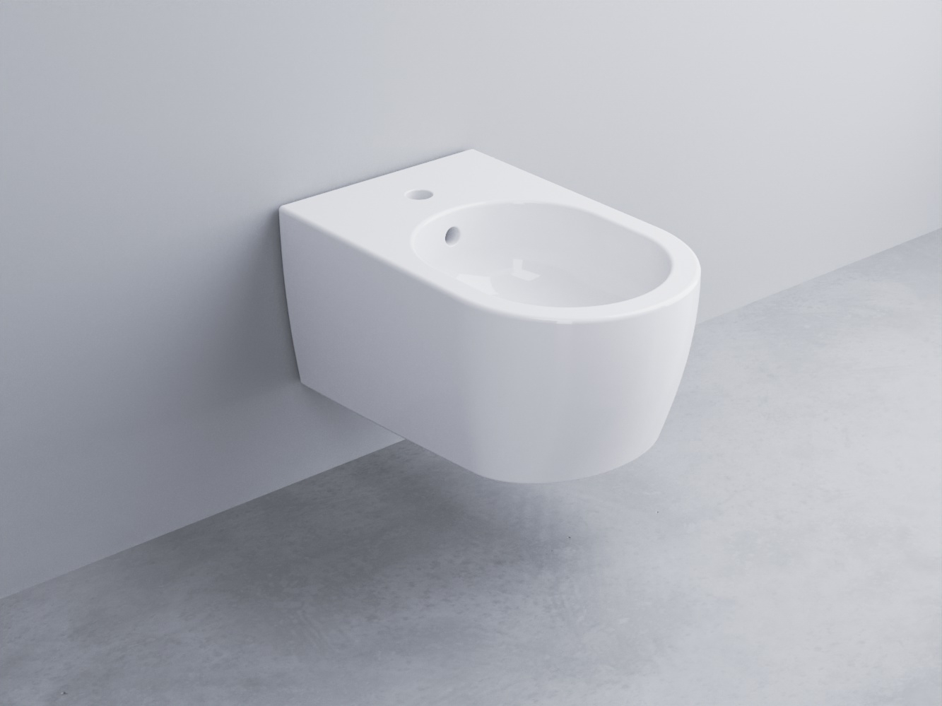 SMBSNW-BL Биде подвесное с одним отверстием под смеситель, в комплекте с крепежами 53 cielo Smile Ceramica Cielo