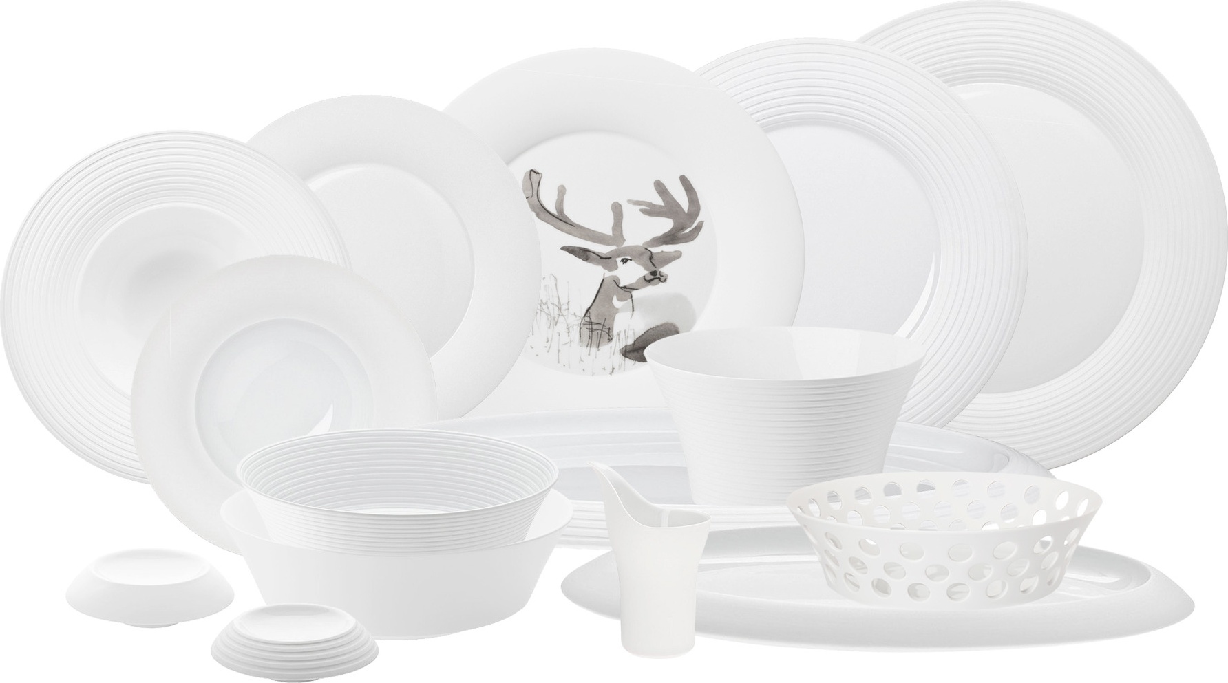 10662770 Hering Berlin Сервиз столовый Hering Berlin "Выбор Штефани Херинг. Белый" 6/49 Фарфор 