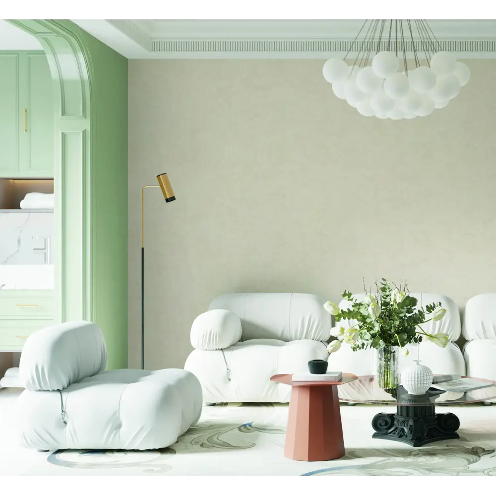 89358773 Обои флизелиновые Артекс Аделунга бежевые 1.06 м 10922-01 STLM-0835407 - Вид №3