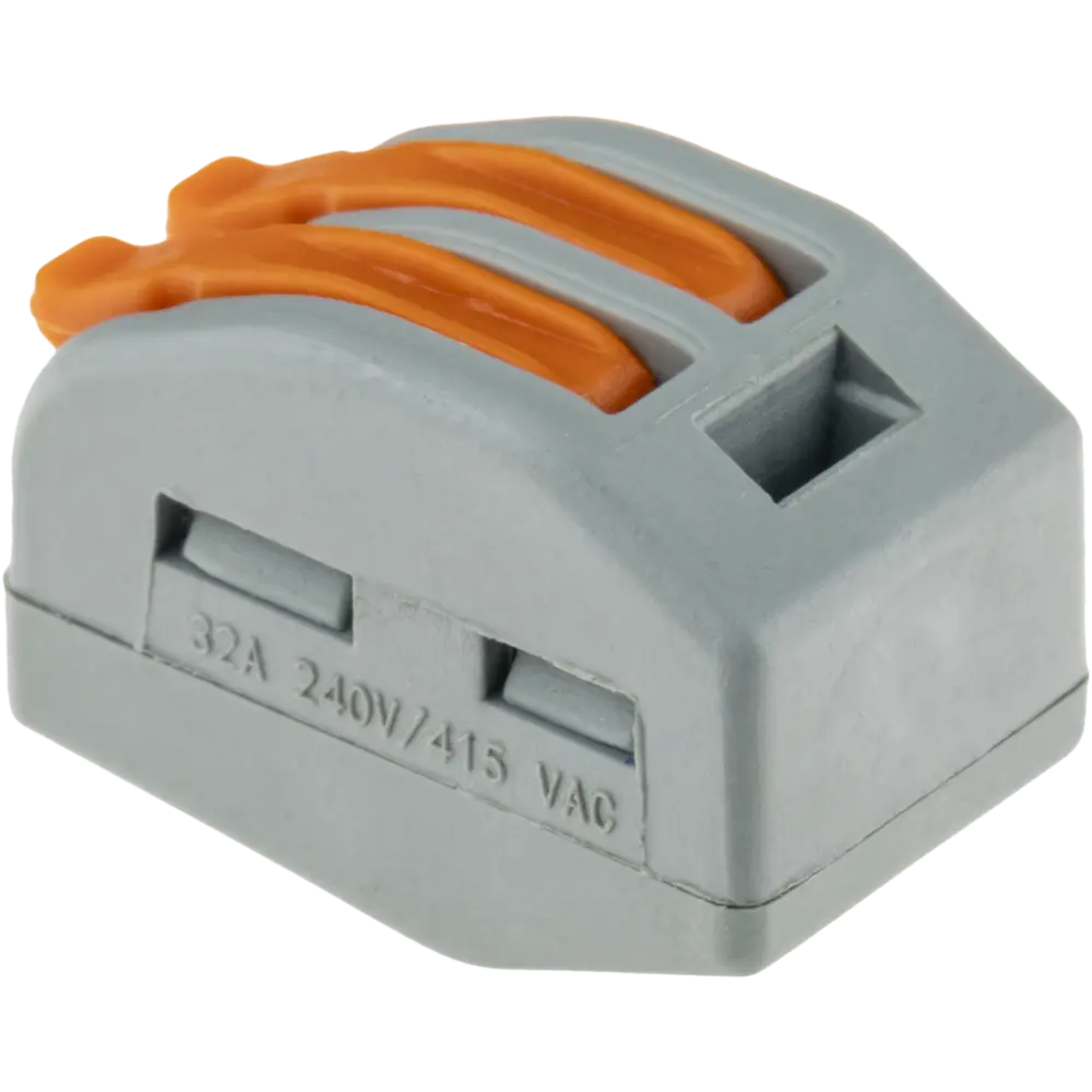 84746775 Клеммы соединительные монтажные с рычажком Duwi СМК 222-412 2-проводные 4мм² серые 20шт 26621 1 STLM-1112320  - Вид №2