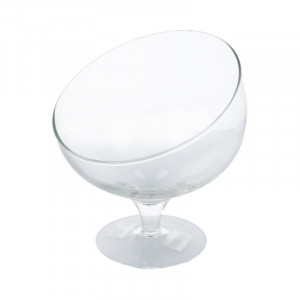 1681 Заготовка для декорирования Бокал-ваза малый на плитке "Роджер-1.8" стекло d 15.6 см х 18.5 см Эвис