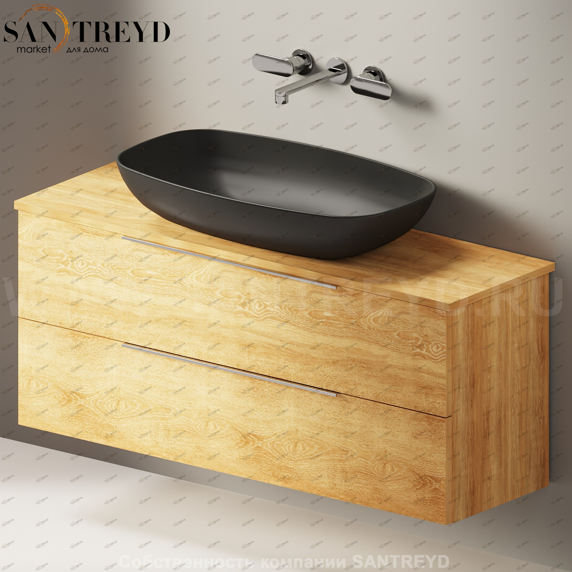 Flaminia BOX Настенная тумба для раковины 120 см с 2-мя ящиками BX948.WQ Ceramica Flaminia BX948WQ