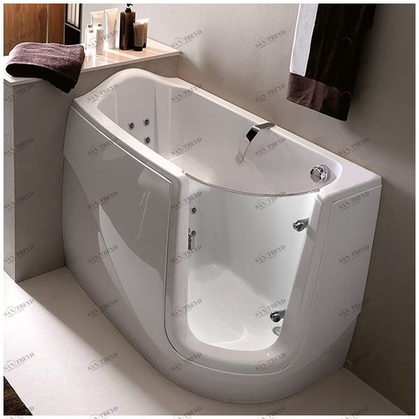 Ванна с гидромассажем GRUPPO TREESSE GEN-X V3317-SX белая угловая сидячая с дверью левосторонняя STDV3317SX