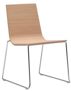 Andreu World Стул штабелируемый на санках из дуба Lineal Si0582 - Вид №11