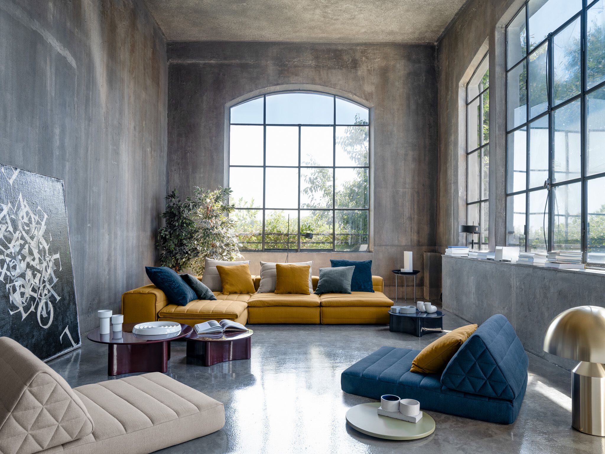 4-местный угловой диван из ткани Gervasoni Samet Low ARCH-00031297 - Вид №3