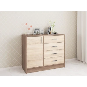 90294328 Комод Тэкс 4 ящика 100x43x83 см ЛДСП цвет ясень STLM-1348919