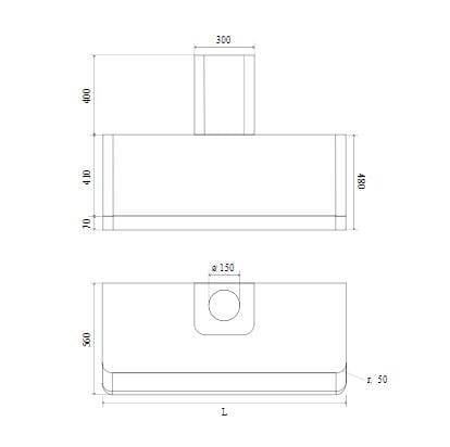 Настенный стальной вытяжной шкаф Ilve Panoramagic ARCH-00129043 - Вид №2