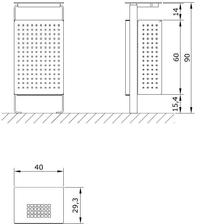 Euroform W Контейнер для мусора из металла  2040l, 2050l, 2050al  - Вид №8