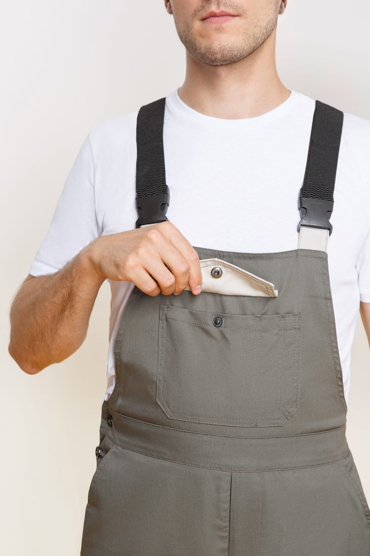 4991513 Костюм  NEW 2 серый хаки с серым песком STATUS  Летняя спецодежда  размер 44-46/170-176  - Вид №12