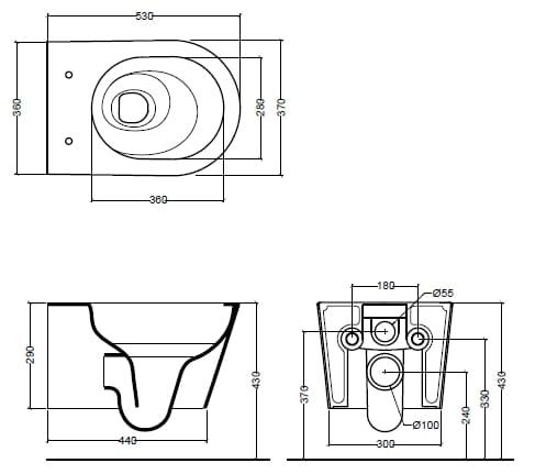 Керамический подвесной туалет Axa + тридцать девять ARCH-00087876 - Вид №6