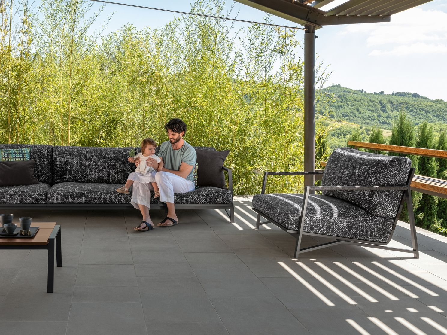 Тканевое садовое кресло с подлокотниками Talenti коттедж ARCH-00132461 - Вид №1