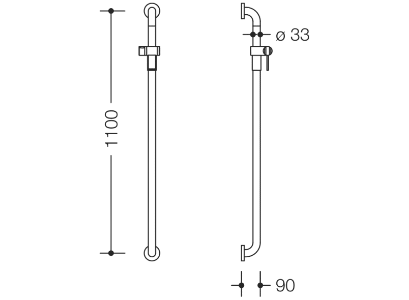 805.33.120 держатель для душа HEWI Greifen  - Вид №2