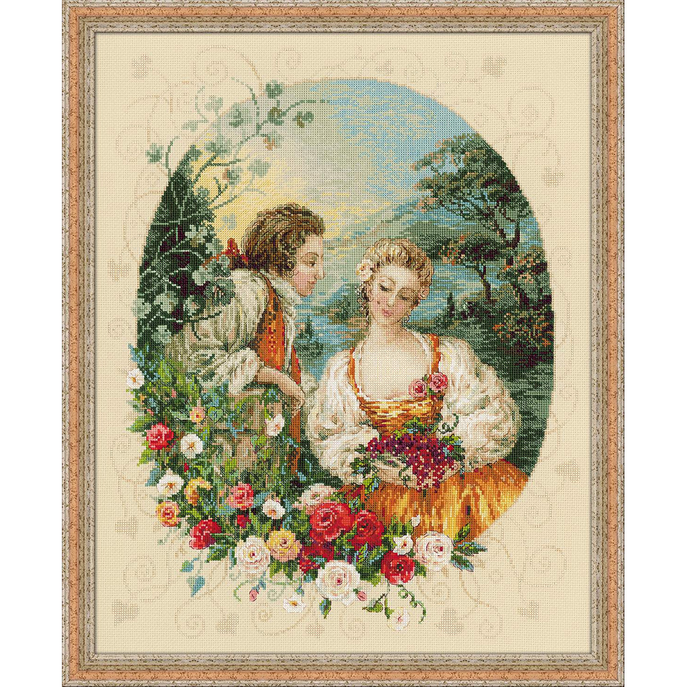 100/047 Набор для вышивания Пастораль 40 х 50 см RIOLIS Premium