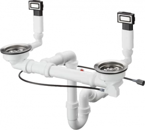 43942800 D15-12 Автоматический слив и перелив для двойной чаши Select Hansgrohe