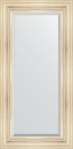 BY 3497 Зеркало с фацетом в багетной раме - травленое серебро 99 mm EVOFORM Exclusive