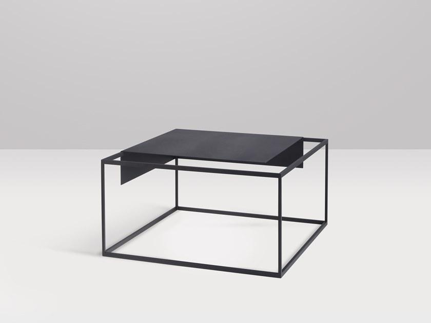 Recor Home Низкий квадратный металлический журнальный столик  C081  - Вид №1