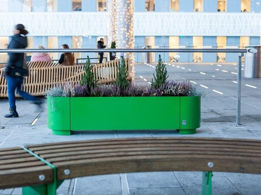 VESTRE Прямоугольная кашпо для общественных мест из стали с порошковым покрытием Pop sun-id-1413804 - Вид №5