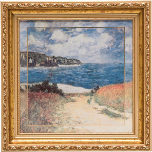 10625507 Goebel Картина 31х31см "Дорога к пляжу" Моне Фарфор